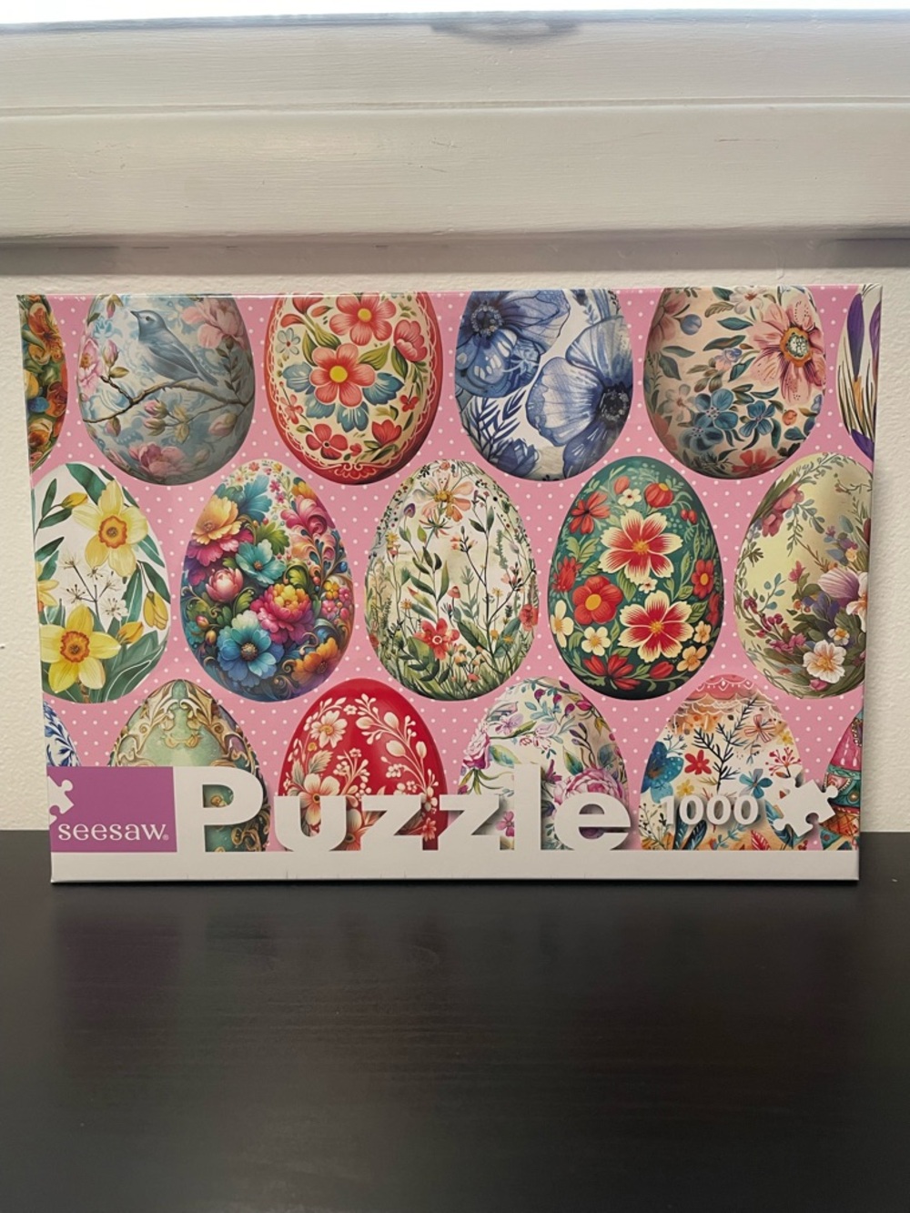 SeeSaw Easter Spring Egg-Stravaganza Jigsaw Puzzle 1000 Piece NEW Flowers Eggs